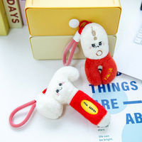 Porte-clés en peluche amusant et créatif en forme de outils (marteau, ciseaux), pendentif de sac, cadeau original pour hommes, vente en gros