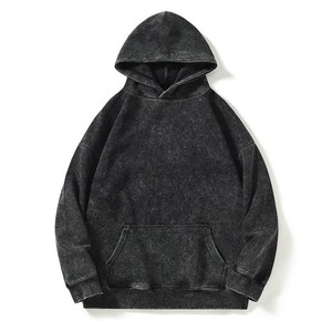 High-Quality Cotton Polyester Combed Custom Logo Acid Washed Color <b>Hooded</b> Sweatshirt Heavyweight Oversized Faded Hoodie for Men - Product Image 5