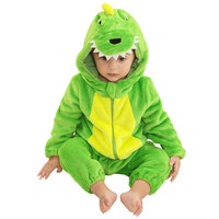 Mono de Franela Personalizado con Estampado Animal para Niños, Traje de Manga Larga para Bebés, Pelele
