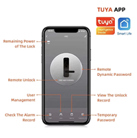 Serrure de porte intelligente haut de gamme entièrement automatique avec caméra de reconnaissance faciale 3D pour portes en bois et en aluminium, contrôle par application Tuya, garantie de 2 ans