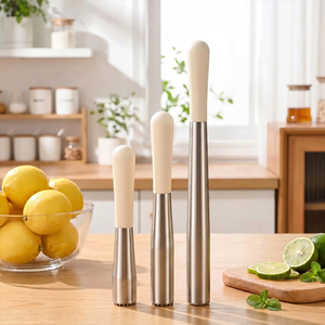 Herramientas Profesionales para Bartender, Prensa para Limones, Muddler de Acero Inoxidable para Cocteles, para Fiestas en Casa, Bar, Preparación de Bebidas con Frutas - Product Image 1