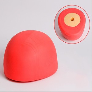 Tête de <span class=keywords><strong>mannequin</strong></span> en silicone tressée à la main pour la <span class=keywords><strong>couture</strong></span> de cheveux, peut recevoir des épingles, avec support - Product Image 2