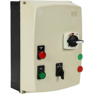 Démarreur de moteur électrique Weg 9A 480VAC, boîtier NEMA 4/4X, interrupteur sélecteur HOA, 25kA SCCR - Product Image 1