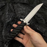 Cuchillo Plegable Multifuncional de Alta Dureza para Supervivencia en la Naturaleza, Hoja de Acero Inoxidable, Cuchillo Táctico EDC de Apertura Lateral