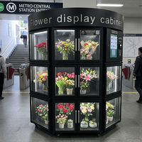 Distributeur automatique de fleurs fraîches personnalisable JOYVEND avec SDK et paiement par carte de crédit par code QR pour l'extérieur, très vendu en Europe