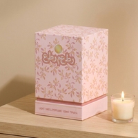 Boîte cadeau élégante de boutique avec logo personnalisé pour bougies parfumées, boîtes à thé, produits de soin haut de gamme