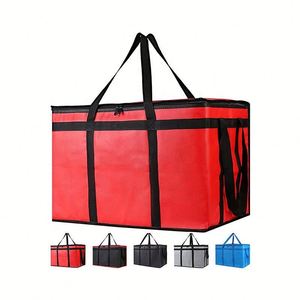 Sac isotherme réutilisable en toile avec fermeture éclair, idéal pour les gâteaux et l'isolation alimentaire, sac de livraison de nourriture - Product Image 4