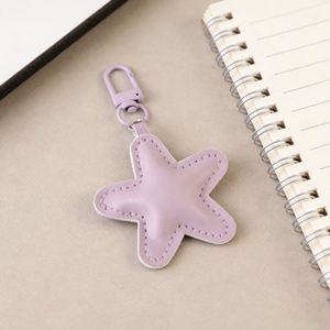 Cute Pu Leather Cartoon Star Keychain Luxury <b>Charm</b> Pendant Designer Mini Bag Accessories - Product Image 4