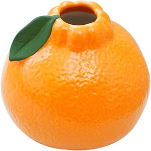 Jarrón Decorativo de Cerámica con Forma de Fruta de Mandarina, para Mesa, para Plantas Hidropónicas, para el Hogar - Product Image 2