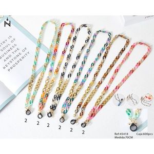 Lanière en polyester Zz 70 cm multicolore jacquard avec boucle en plastique pour porte-carte d'identité - Product Image 3