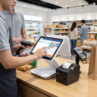 Sistema POS con Pantalla Táctil Capacitiva de 15.6 Pulgadas, Precio al por Mayor, Económico, Sistema de Punto de Venta con Windows para Comercio Minorista y Restaurantes