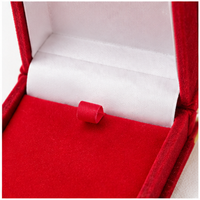 Boîte à bijoux en nylon floqué de haute qualité avec bouton floral à coins dorés, personnalisable pour promotion et export – Meilleures ventes