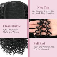 Synthétique Afro Puff Cheveux Queue De Cheval Doux Moelleux Afro Bouclés Postiches 12 Pouces Afro Crépus Bouclés Cordon Queue De Cheval Extensions De Cheveux