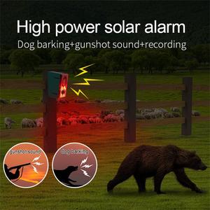 Luz de Advertencia Solar Intermitente 2024, Repelente de Perros y Animales, Sensor de Movimiento Ultrasónico, Distancia de Detección de 5-8 m, Clasificación IP55 - Product Image 2