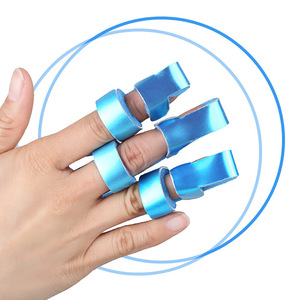 Attelle de doigt flexible en alliage d'aluminium bleue, auto-fixante, pour la protection des articulations, unisexe - Product Image 2