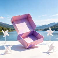 Caja de Envío Personalizable, Reciclable, Ecológica, Estilo Minimalista, con Grabado en Relieve para Regalos, Ropa Infantil y Artículos Culturales