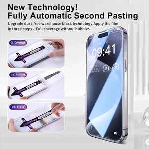 Yongpoly HD 2.5D Hoàn Toàn Bìa Tempered Glass Tự Động Bộ Dụng Cụ Công Cụ Ma Thuật Hộp Riêng Tư Bảo Vệ Màn Hình Cho iPhone 16 15 14 & Tự Động Bụi-Miễn Phí Cài Đặt - Product Image 3