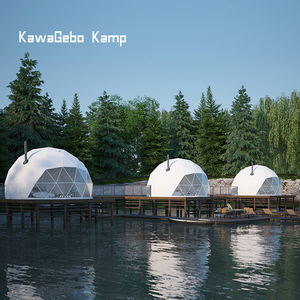 كاواجيبو كامب 8 متر PVC المعرض التجاري للحفلات الفاخرة في الهواء الطلق التخييم Glamping كوخ الإسكيمو قبة جيوديسية فندق مع حمام - Product Image 4