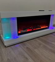 Gran oferta de alta calidad, muebles de sala de estar de lujo contemporáneos modernos, muebles con espejo de madera glamorosos blancos, soporte de TV con espejo
