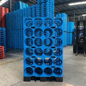 Palettes en plastique pour bouteilles <span class=keywords><strong>d</strong></span>'eau <span class=keywords><strong>de</strong></span> 5 gallons, entrée 4 voies, <span class=keywords><strong>palette</strong></span> euro, recyclée, robuste, écologique, à <span class=keywords><strong>prix</strong></span> avantageux - Product Image 6