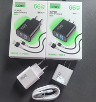 Chargeur rapide pour téléphone portable 65W avec prise EU, câble USB Type-C PD, chargeur USB Type-C, charge rapide, adaptateur secteur USB-C
