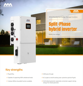 मेगारेवो R12klna R16klna 10kw हाइब्रिड सौर इन्वर्टर स्प्लिट फेज 120/240v शुद्ध साइन वेव चार्जर इन्वर्टर - Product Image 3