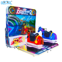 Machine de jeu d'équitation 2 joueurs, simulateur de course commercial, équipement d'arcade pour les exploitants de centres de divertissement familial