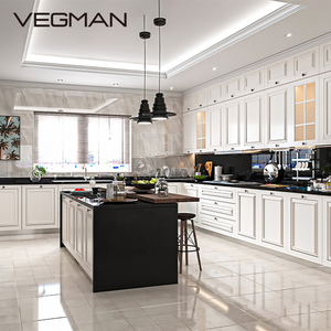 Modernas mueble de cocina phong cách hiện đại bán buôn Matt màu xám và sơn mài trắng tủ bếp - Product Image 4