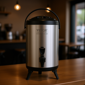 Distributeur de boissons isotherme Vevor en acier inoxydable de 2 gallons avec robinet et poignée pour boissons chaudes et froides, usage commercial - Product Image 2