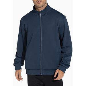 <b>Men's</b> Fleece Full Zip Sweatshirt Mock Neck <b>Long</b> Sleeve Workout <b>Jacket</b> With Pockets Casual Autumn Wear Breathable - Product Image 3