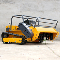 Tondeuses à fléaux télécommandées sur chenilles, robustes, à essence, certifiées EPA, 800 mm, moteur Loncin 459 CC, pour exploitation agricole fruitière