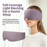 Masque pour les yeux 3D à maintien de la tête, respirant, lavable, réglable avec Velcro, adapté pour la maison, les voyages d'affaires et les déplacements