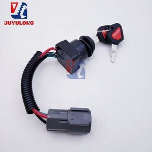 JUYULONG pour interrupteur d'allumage d'excavatrice <span class=keywords><strong>Kubota</strong></span> U15 20 30 35 KX155 161 interrupteur à clé de démarrage serrure de porte électrique - Product Image 5