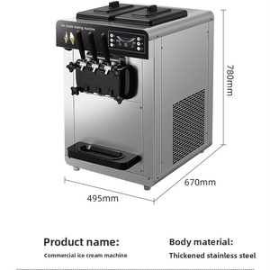 Machine à Glace <span class=keywords><strong>Semi</strong></span>-Automatique Électrique avec Différents Styles de Glace à la Crème Moelleuse pour Usage Commercial - Product Image 1
