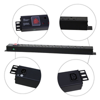 Boîtier de distribution PDU 10 voies 19 pouces de type USA pour rack de serveur, protection contre les surtensions, indice de protection IP66, en alliage d'aluminium blanc/noir, 250 VAC