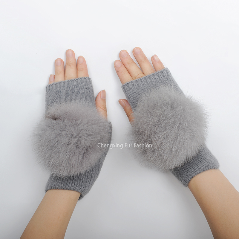 CX-A-155A женские Роскошные Высокое качество и дешевая цена, одежда из плотной шерсти перчатки и варежки с меховым пом