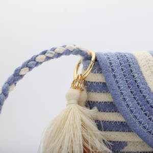 Sac en paille imperméable avec décoration de perles, pour sac de plage en coton, nouvelle collection - Product Image 2