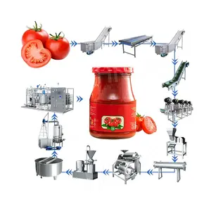 HNOC mesin proses kaleng saus tomat jalur produksi tomat kecil proses saus tomat