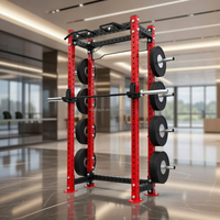 Rack de Sentadillas Comercial de Alta Resistencia con Barra de Dominadas, Equipo de Gimnasio Multifuncional para Entrenamiento de Fuerza