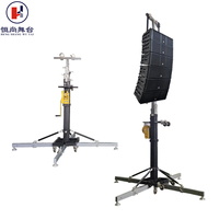 Torre de elevación de truss de 19 pies de alta resistencia con cabrestante para pantallas LED, iluminación, torres de altavoces de arreglo lineal y soportes de elevación de truss con manivela
