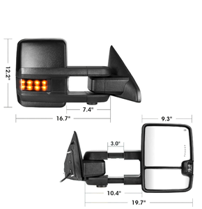 กระจกมองข้าง XMAXVISION 2009-2018 สำหรับ 1500 พร้อมไฟเลี้ยวในตัว ระบบทำความร้อน ไฟส่องพื้น ไฟเลี้ยวแบบมีไฟกระพริบ เซ็นเซอร์วัดอุณหภูมิ แบบยืดหดได้ ชุดคู่ - Product Image 4
