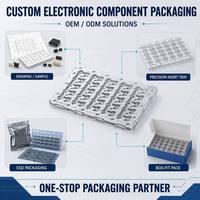 Plateau en plastique antistatique de forme personnalisée, procédé de thermoformage, finition mate, recyclable, emballage en plastique pour appareils électroniques