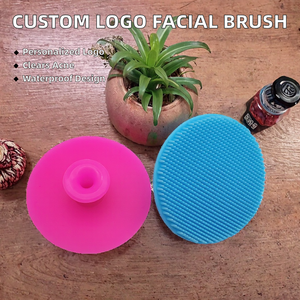 Custom Logo <b>Silicone</b> Facial Cleansing Brush Waterproof Face Scrubber Pore Cleaner Exfoliating Skincare <b>Tool</b> - Product Image 2