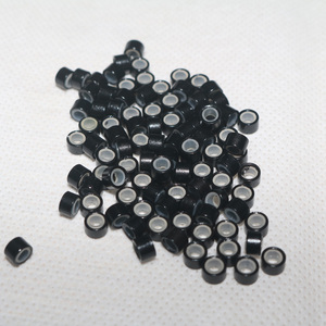Perles en silicone ou cheveux doublées de micro anneaux en aluminium de la meilleure qualité avec vis pour outils d'extension de cheveux - Product Image 3