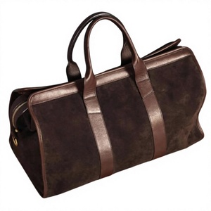 Sac à main de voyage unisexe léger et durable en cuir véritable vintage B S International avec fermeture éclair et sangle réglable pour le camping - Product Image 5