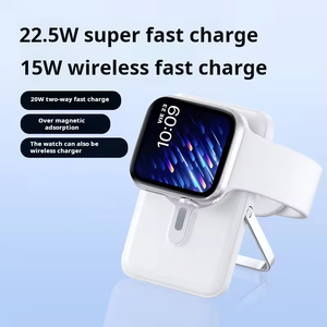 OEM magnete senza fili PowerBanks portatile 3 in 1 <span class=keywords><strong>ricarica</strong></span> <span class=keywords><strong>rapida</strong></span> magnetico Smart Watch Power bank 10000mah con supporto per telefono <span class=keywords><strong>Powerbank</strong></span> - Product Image 3