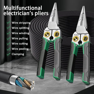 Alicates de Electricista <span class=keywords><strong>7</strong></span> en 1 |   Pelacables Multifuncional de Acero Inoxidable para Mantenimiento <span class=keywords><strong>El</strong></span>éctrico y Bricolaje - Product Image 5