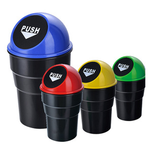 Car Trash Can with Lid Small Car Cup Holder Trash Bin Car Door Pocket Garbage Can Bin Trash Container Fits Auto Home Office