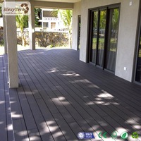 Vente chaude terrasse conseil recyclé en plastique résistant aux fissures rainuré composite wpc