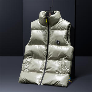LAYENNE Venta caliente <span class=keywords><strong>acolchado</strong></span> de talla grande Casual invierno <span class=keywords><strong>acolchado</strong></span> Puffer <span class=keywords><strong>chaleco</strong></span> cremallera sin mangas Crop Top chalecos chaqueta - Product Image 3